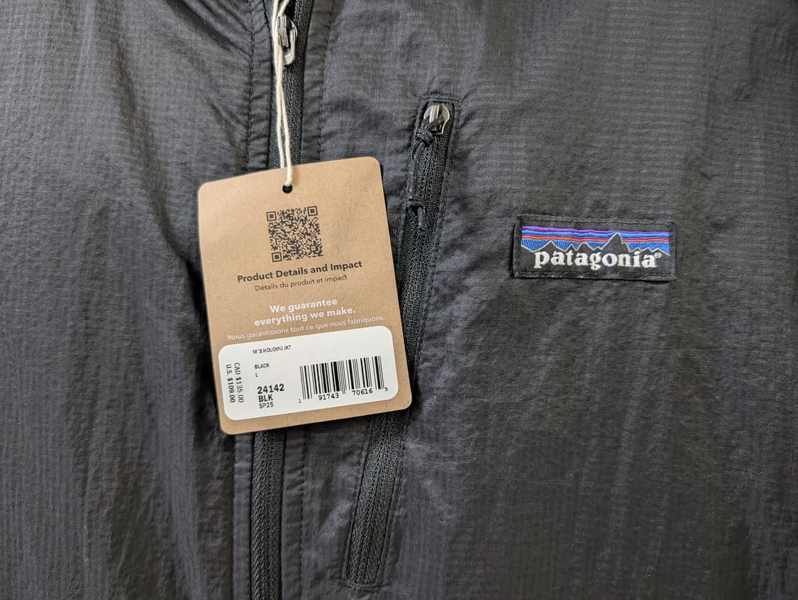 파타고니아 후디니 자켓 블랙 L 상품이미지3