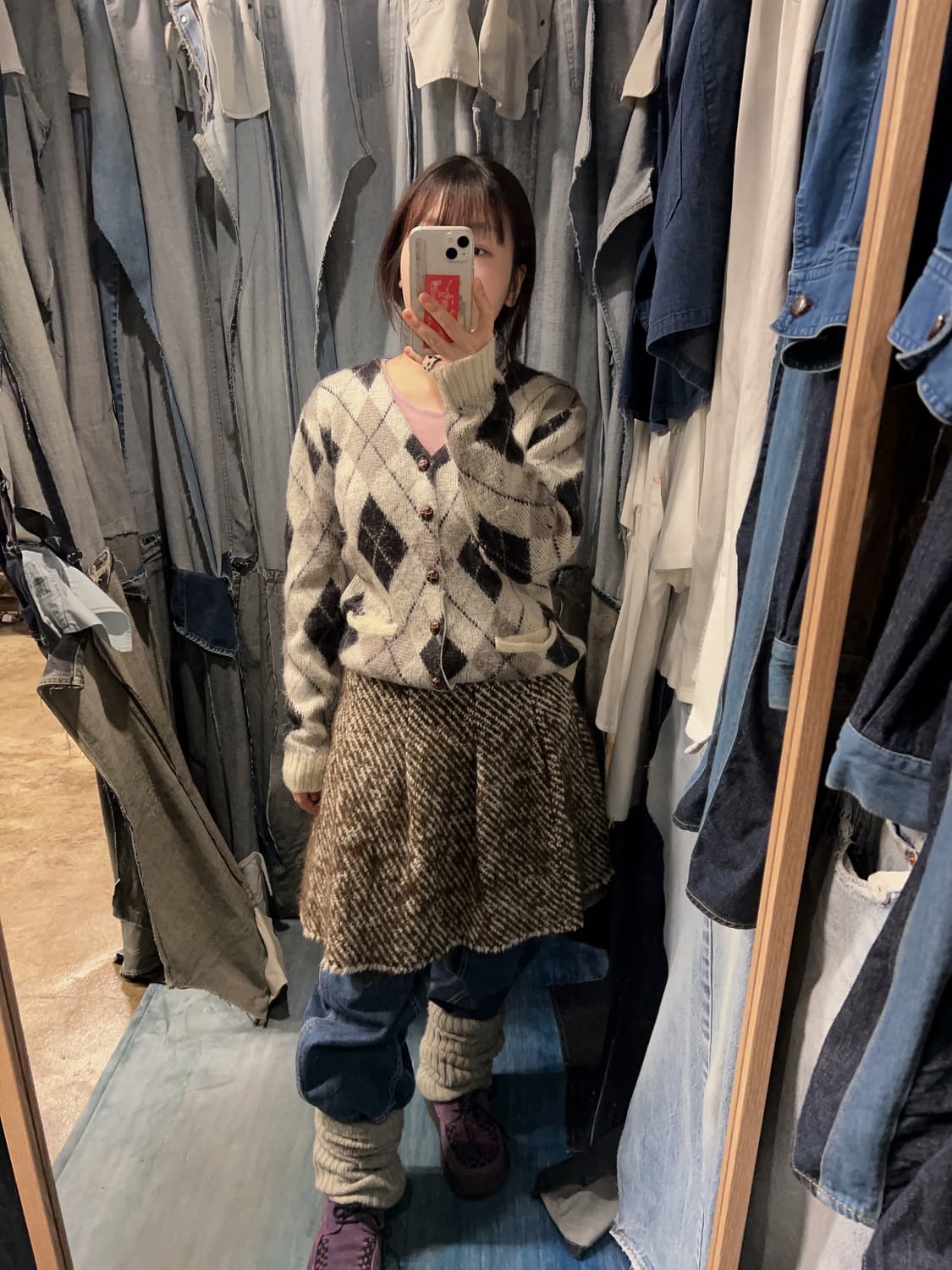 44-66 ) BLUE RAGE Mohair Cardigan 상품이미지3