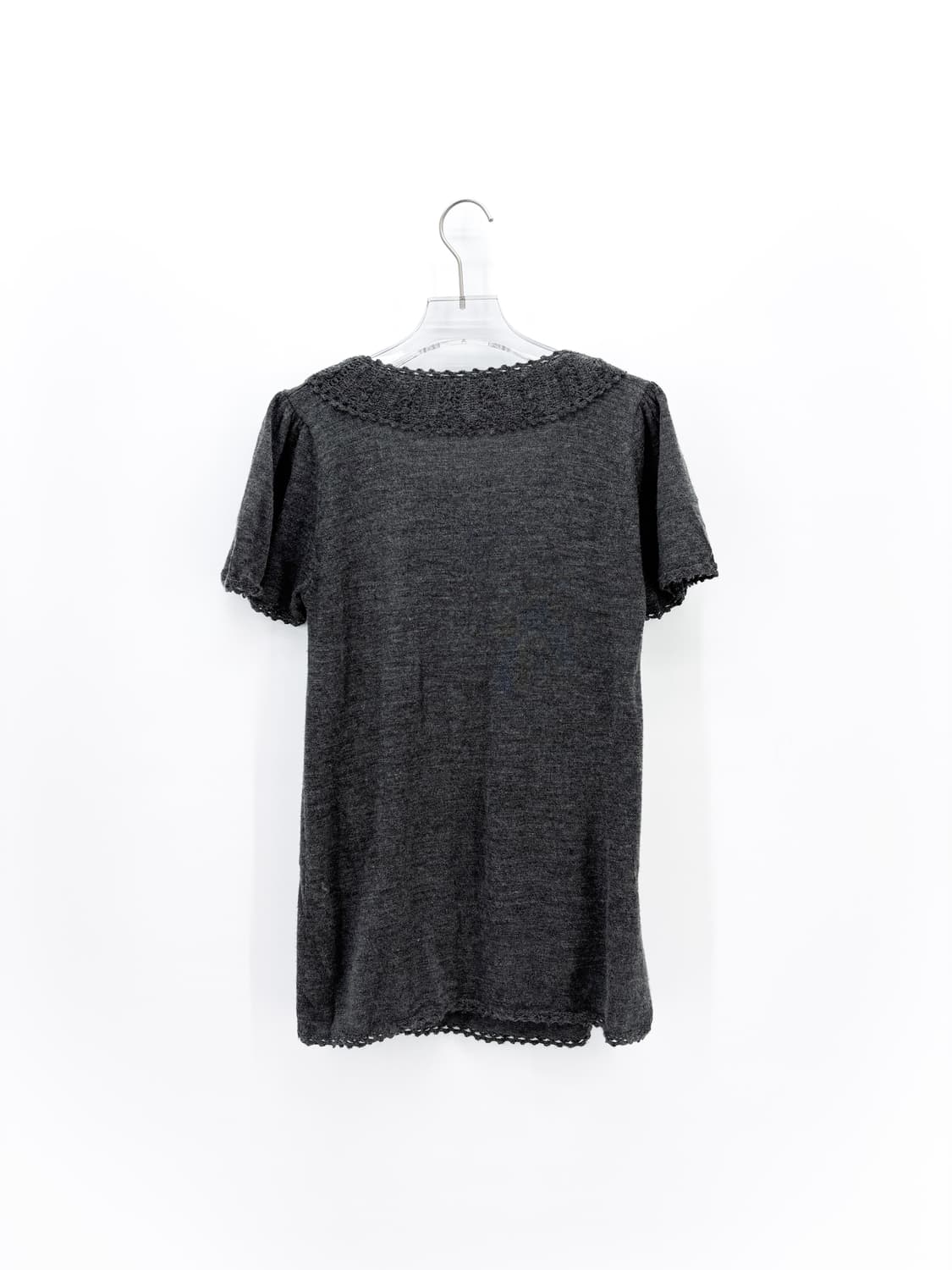 빈티지 레이스 반팔 레이어드 니트 상품이미지6