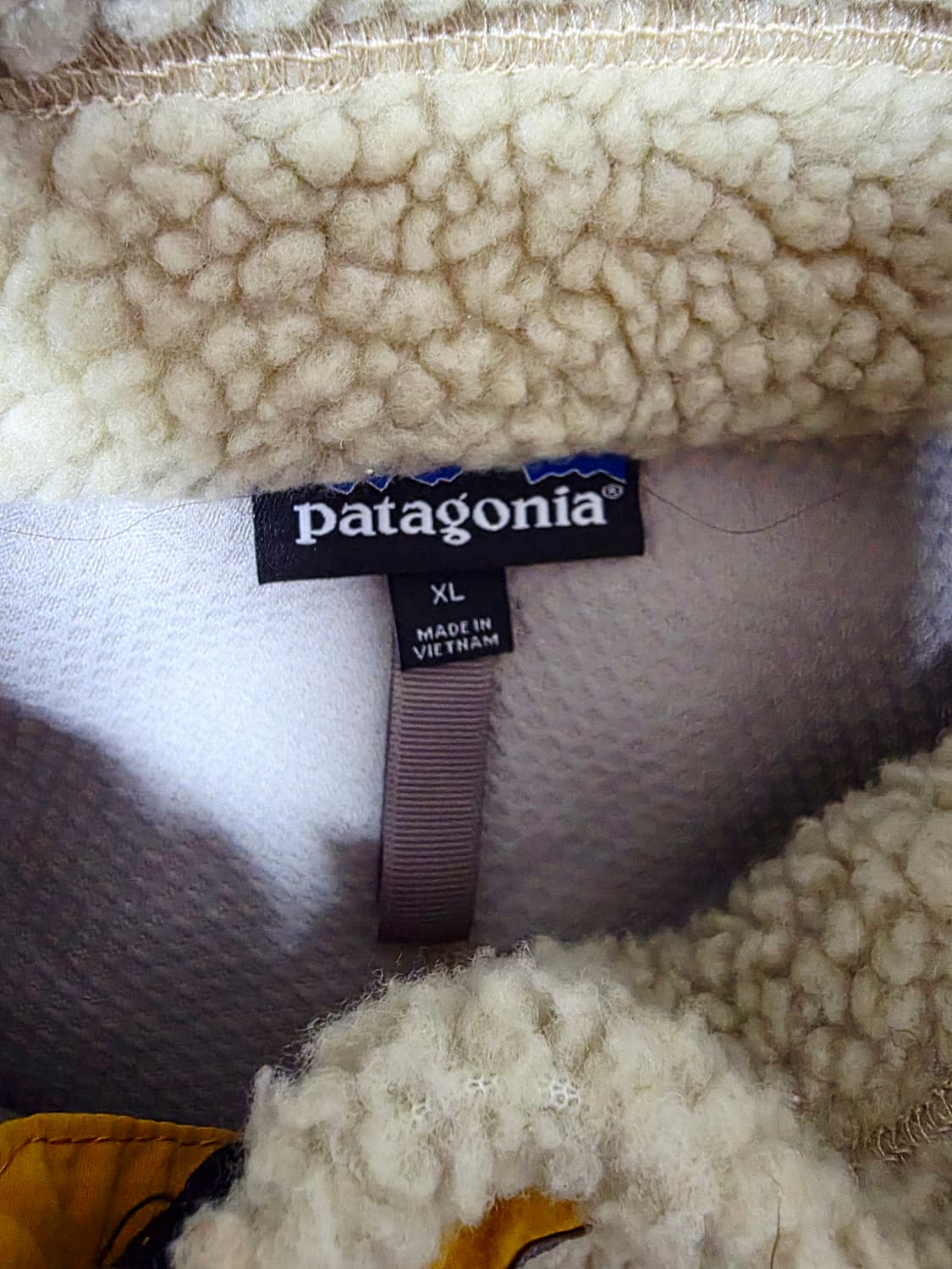 파타고니아 귀한 머스타드 배색 딥파일 레트로X 후리스 자켓 XL 실측M 상품이미지4