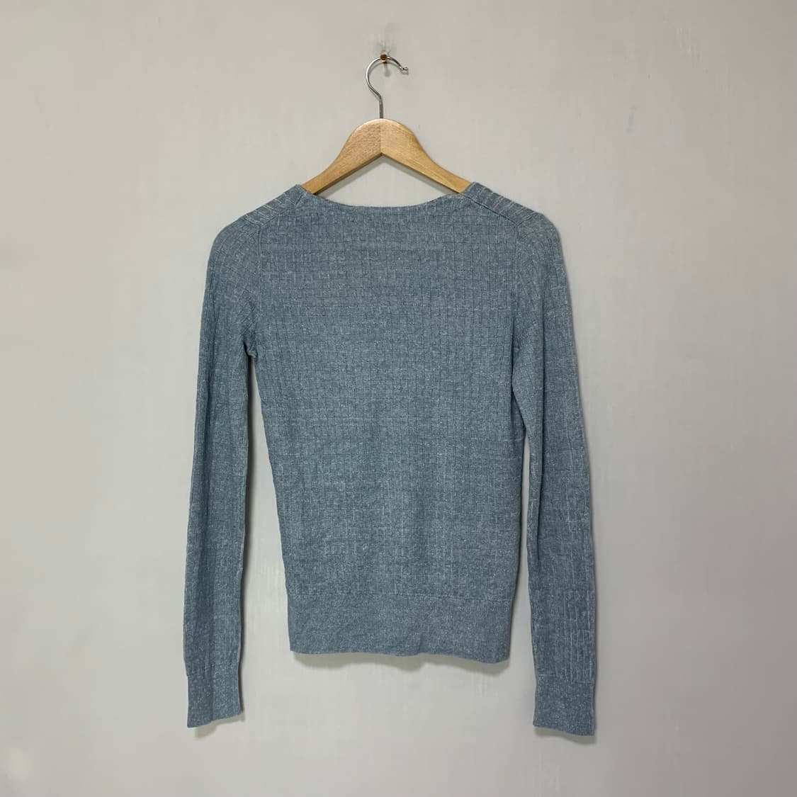 Theory 띠어리 빈티지 슬림핏 니트 레이온린넨혼방 S 스카이블루 소라 상품이미지5