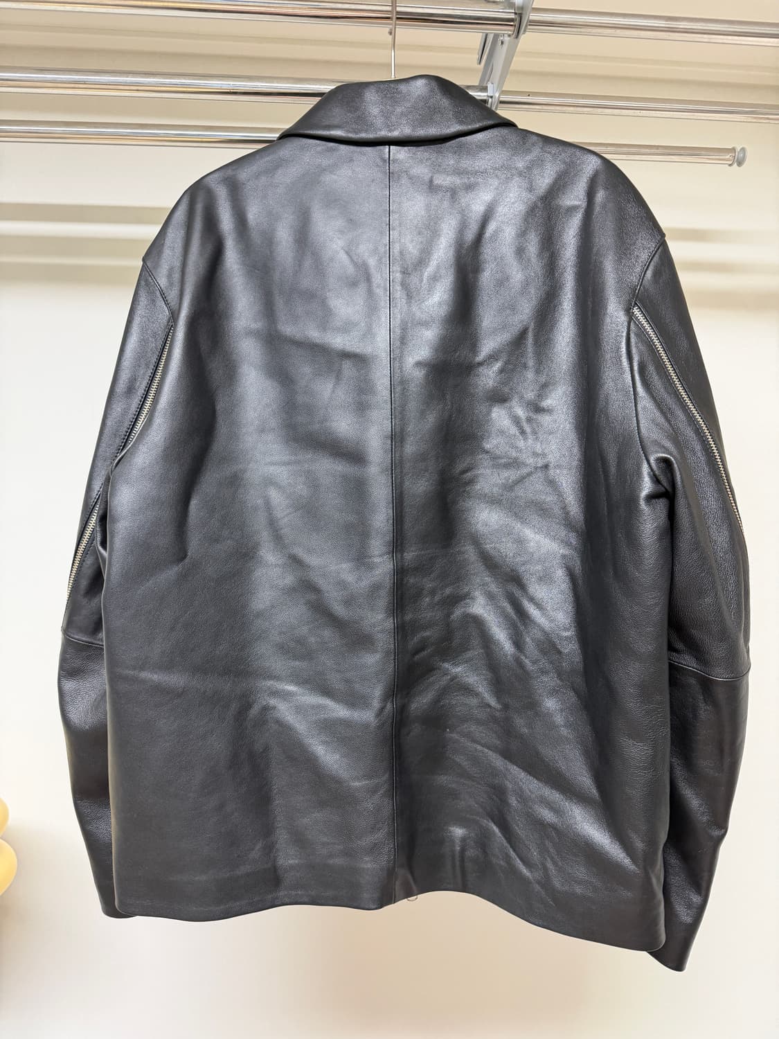 던스트 짚드 슬리브 램스킨 싱글 자켓 L 상품이미지2