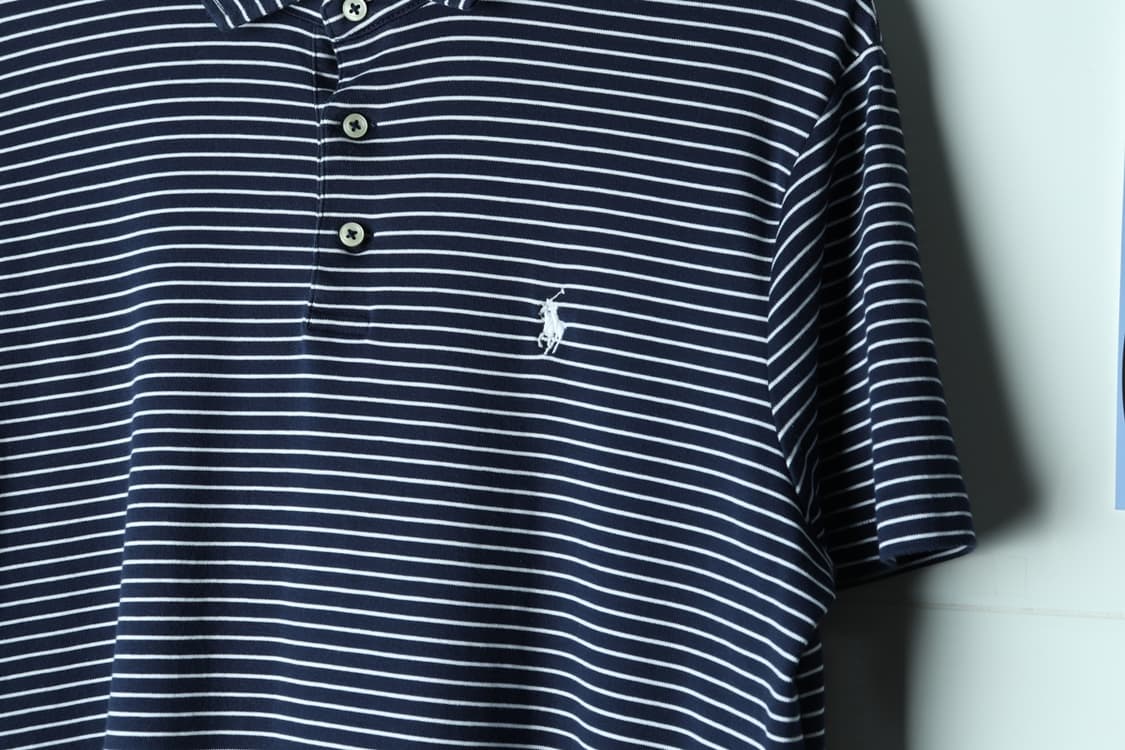 (L-XL) 폴로 랄프로렌 반팔 카라 티셔츠 USA 네이비-H32905 상품이미지5