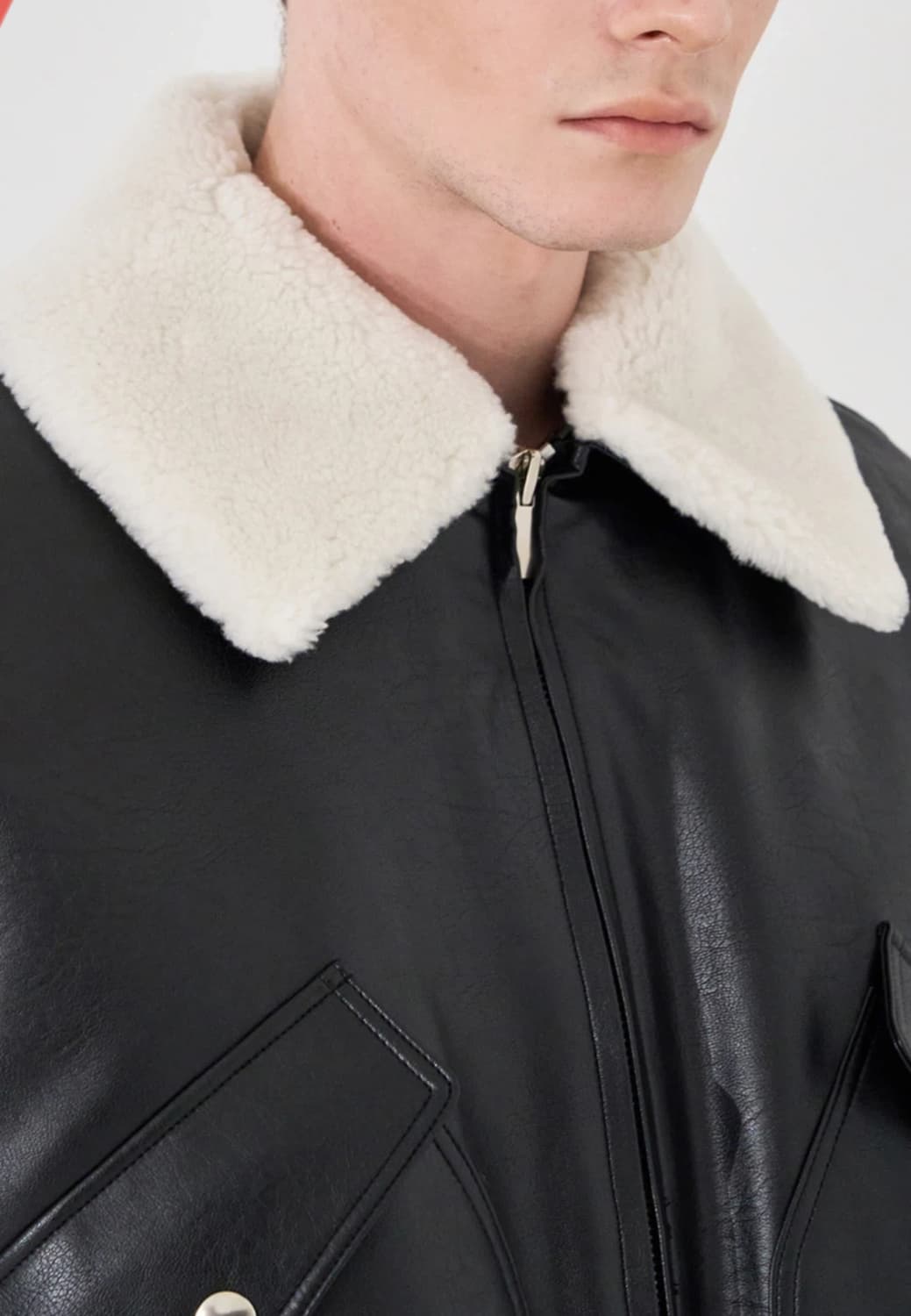 시스템옴므 23fw 파리컬렉션 덤블 퍼 칼라 레더 패딩 점퍼 상품이미지3