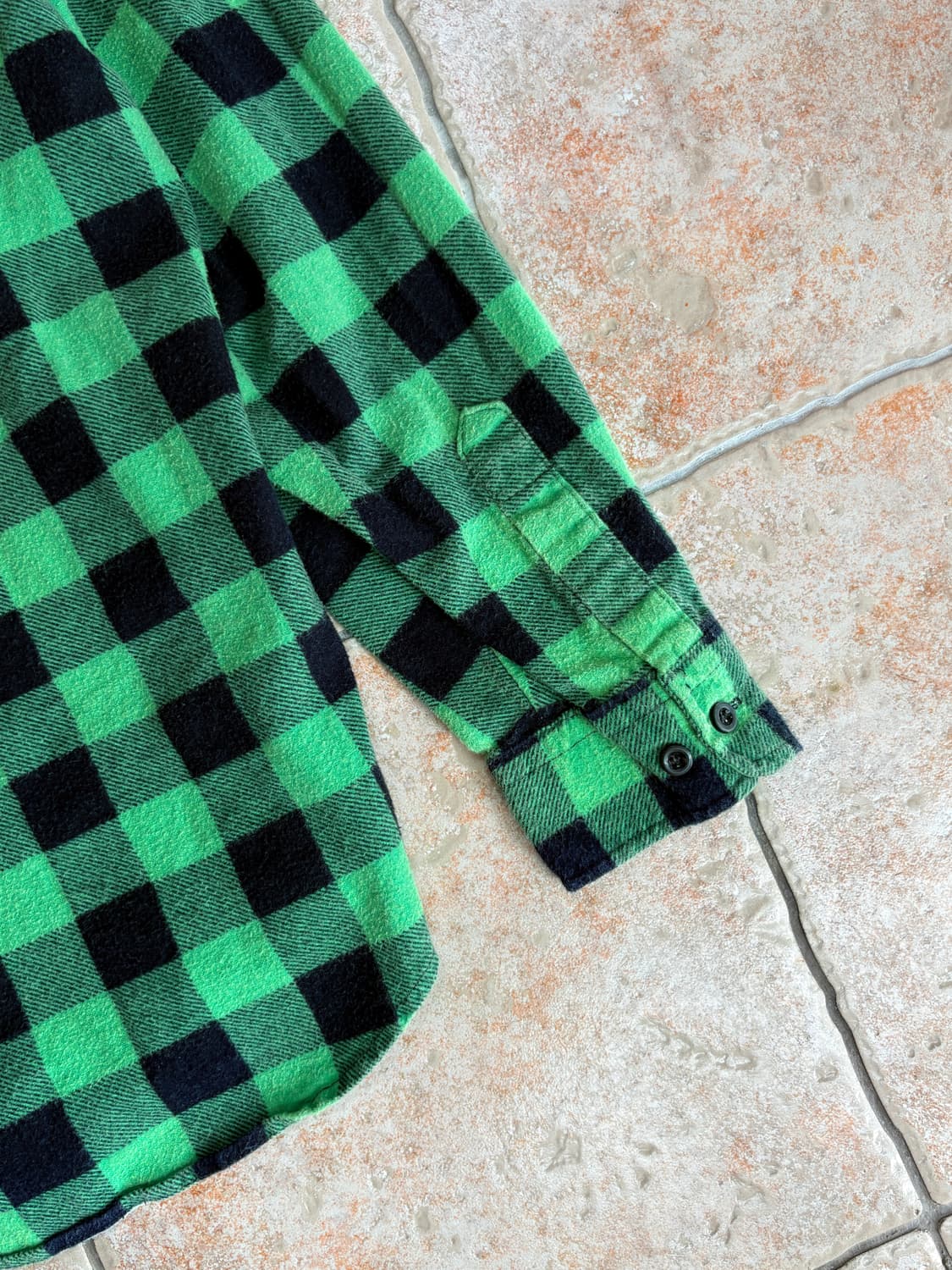 [L] Flannel green pattern shirt 상품이미지4