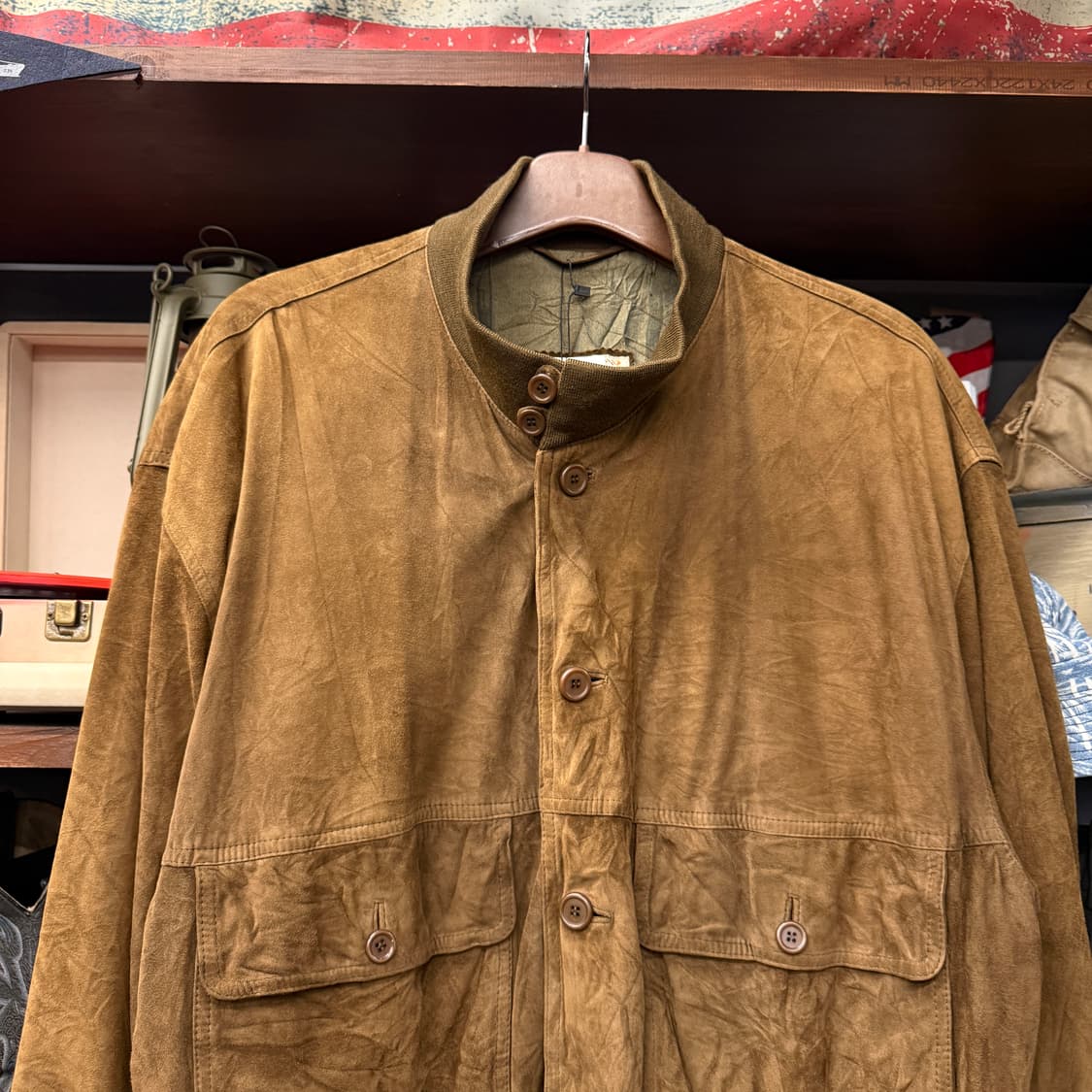 90s 스트리와 독일생산 리얼레더 스웨이드 블루종 자켓 N861   상품이미지3