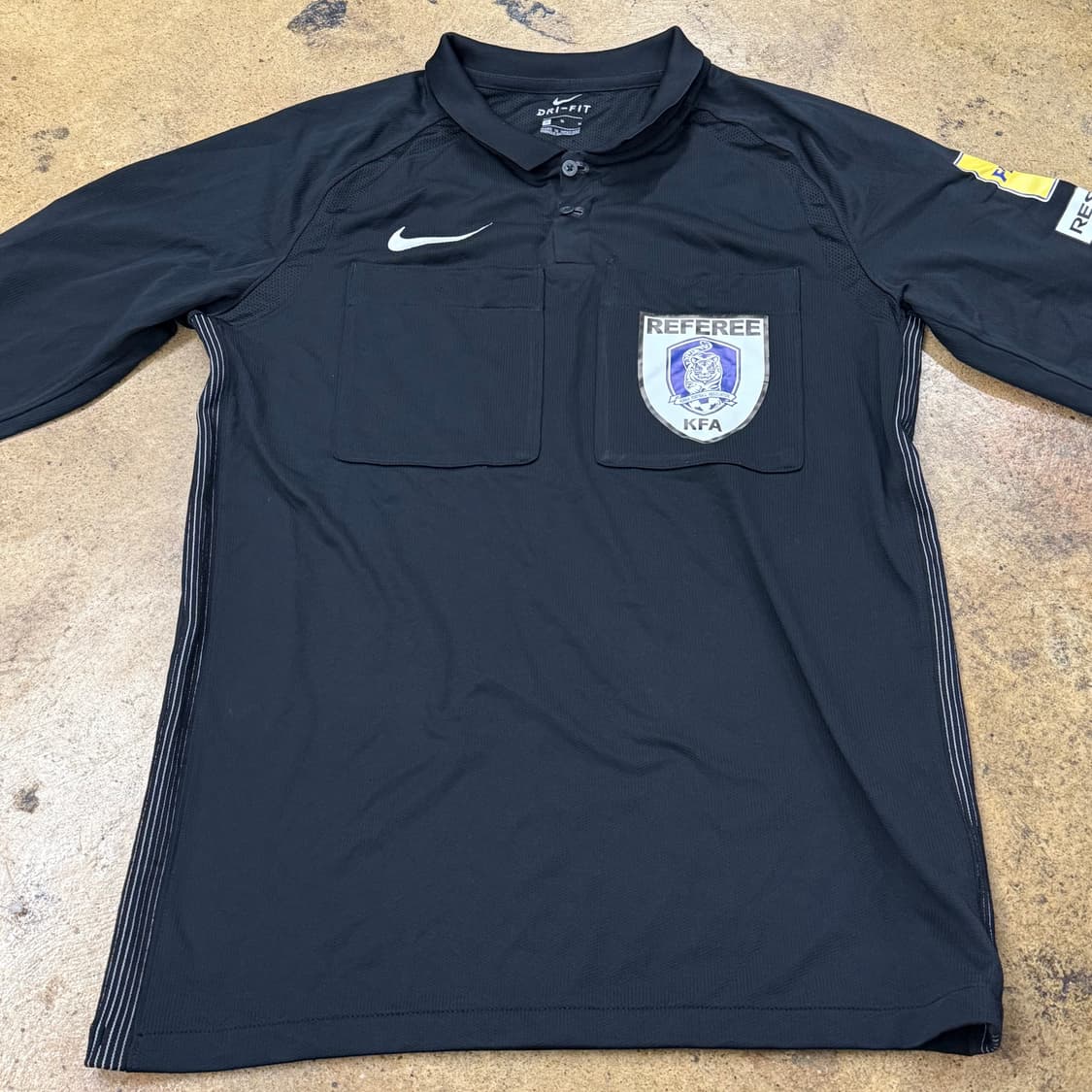 [정품/M] 나이키 KFA 심판 유니폼 블랙 카라 긴팔 티셔츠 b14 상품이미지3