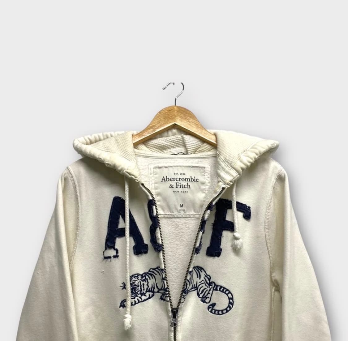아베크롬비 호랑이 자수 후드집업 상품이미지3