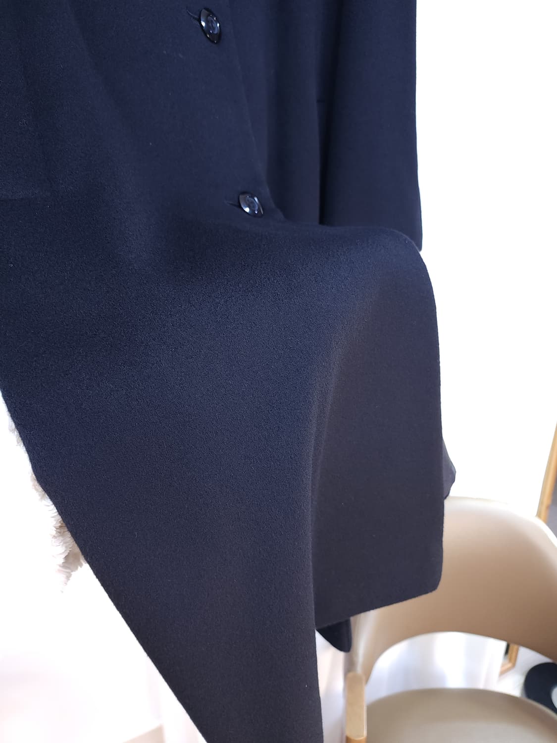 캐시미어100% 블랙코트 상품이미지6