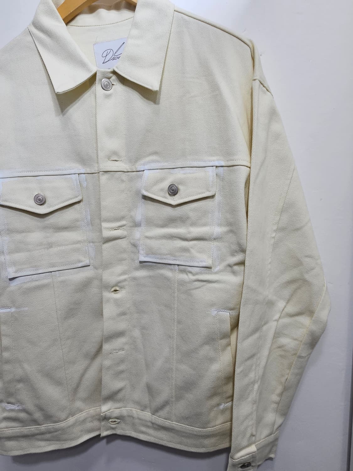 남성 아이보리 포켓 코튼 자켓 상품이미지4