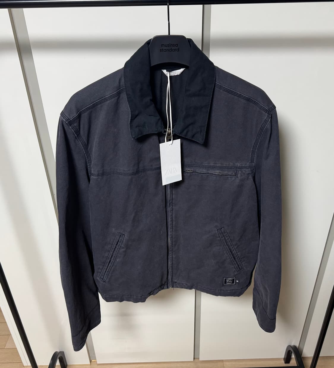 (새상품) 자라 워싱 퀼팅 워크자켓 점퍼 상품이미지1