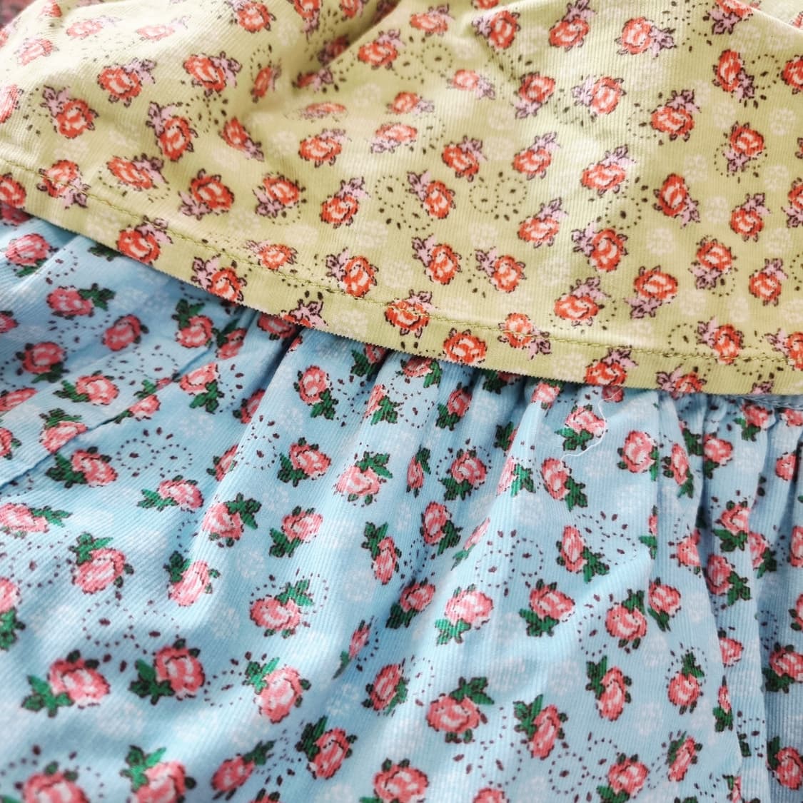 오일릴리 Oilily 코듀로이 플라워 캉캉 스커트 밴딩 치마 / 상태완벽 상품이미지6