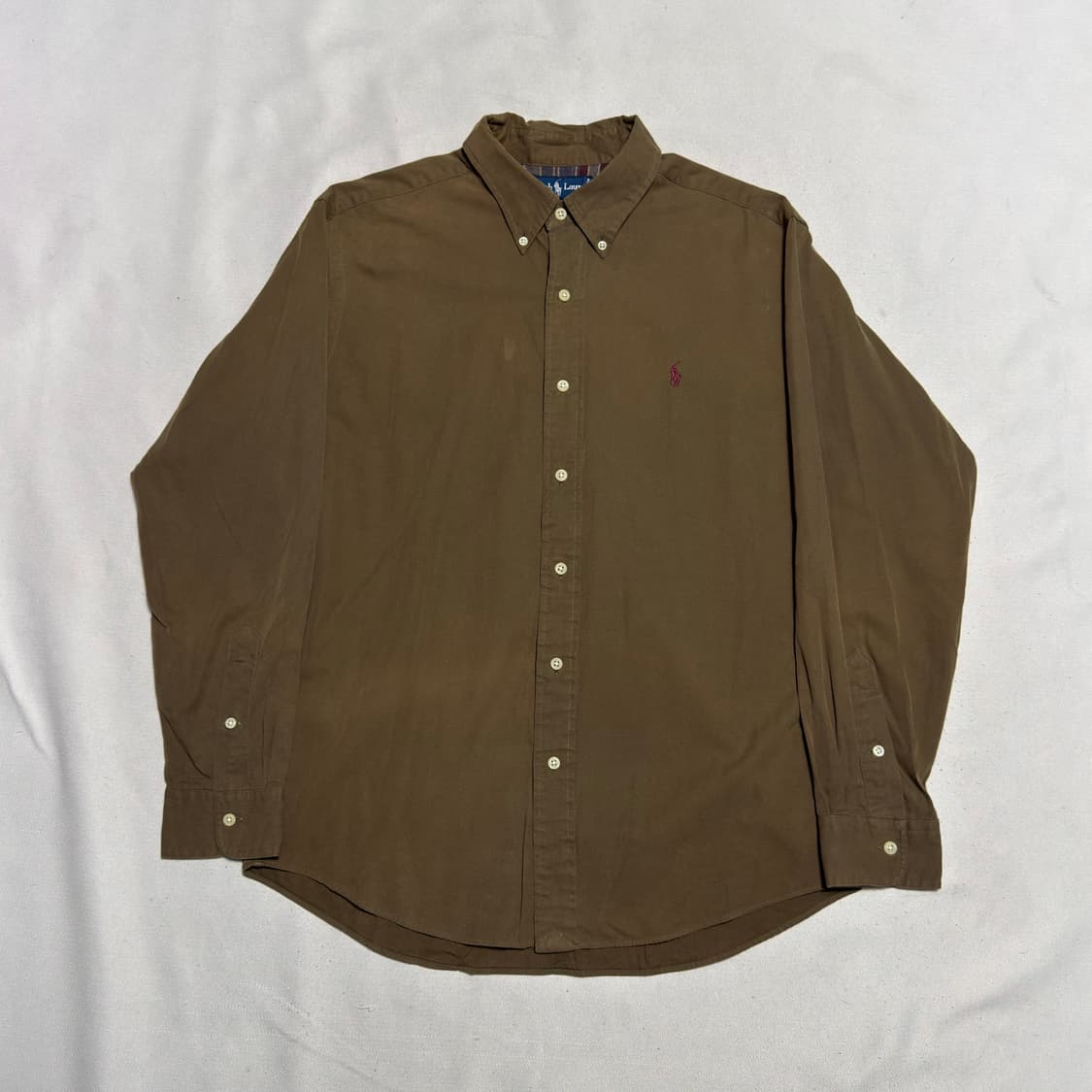 L 폴로랄프로렌 커스텀 핏 브라운 코튼 셔츠 상품이미지2