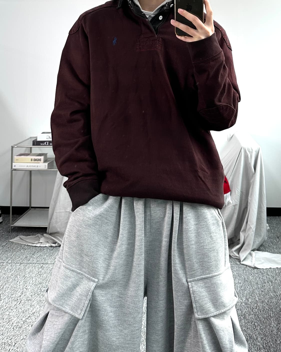 폴로 랄프로렌 버건디 pk L 상품이미지3