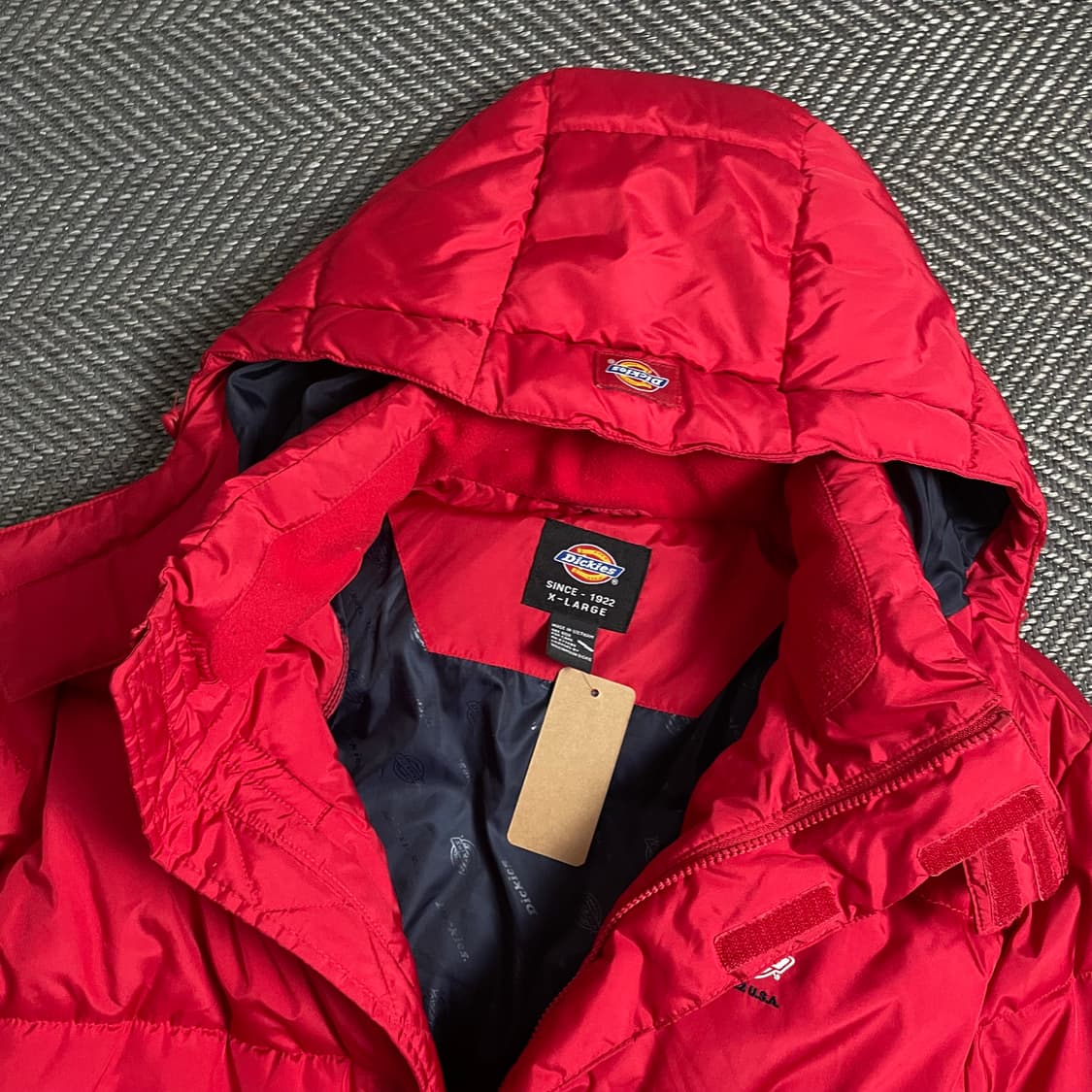 디키즈 USA 오리지날 퀼팅 경량 패딩 레드o 4994 상품이미지4