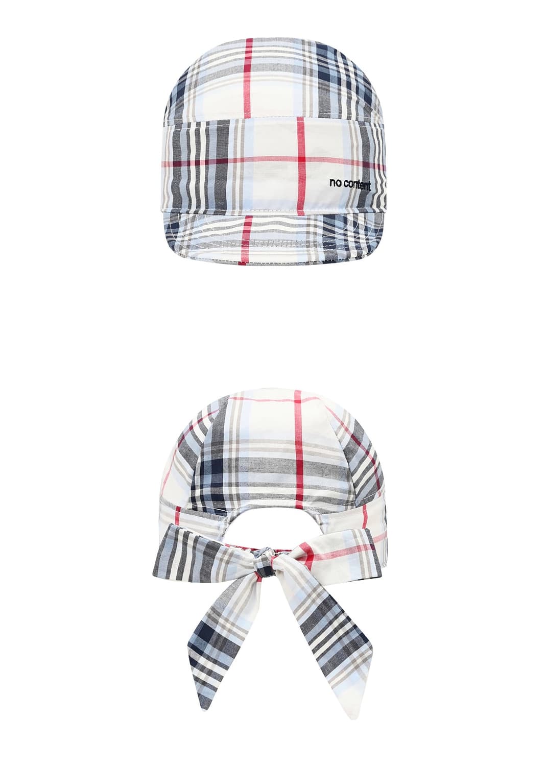 노컨텐츠 모자 220. Ribbon Check Cap _ Check 상품이미지4