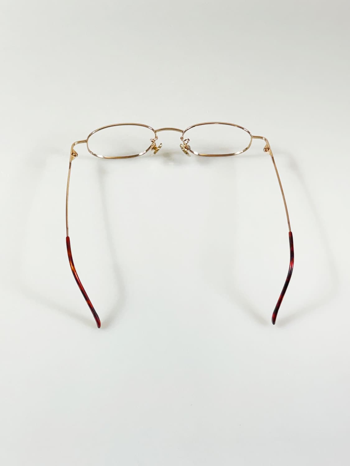 90s 서전 CLARTE 골드 메탈 슬림 오벌 빈티지 안경 상품이미지4
