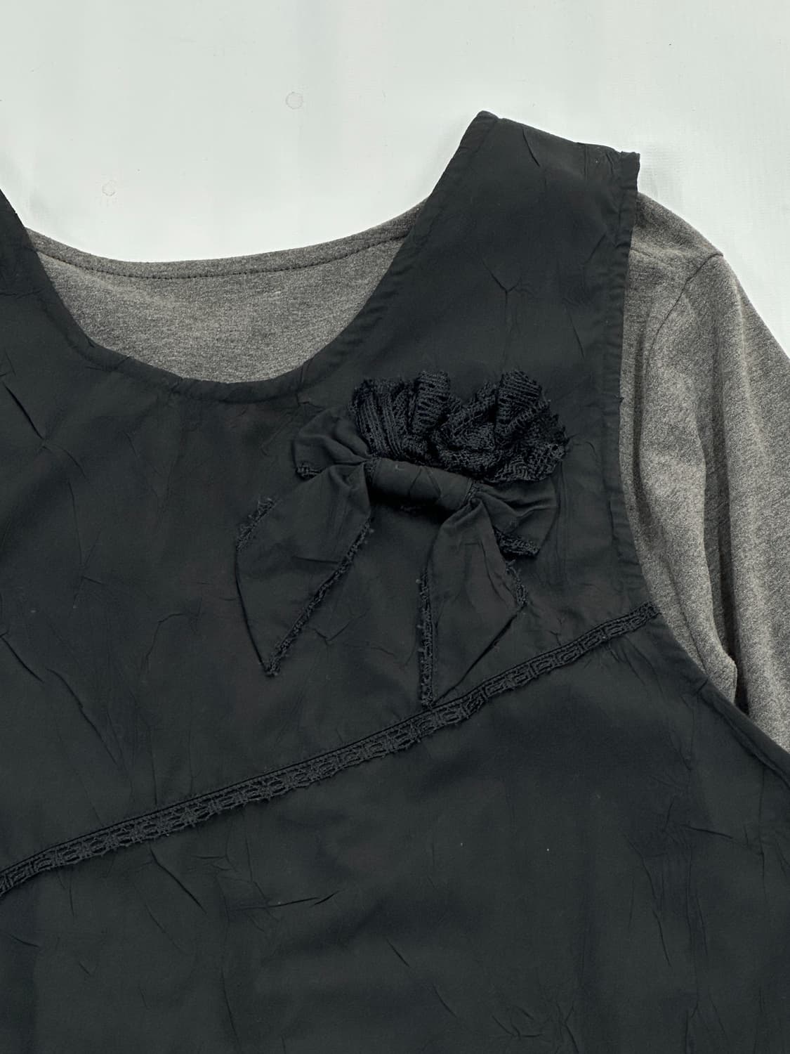 🐾하구미의 블랙 작업실 코디세트🐾 리본 지뢰계 히피 에스닉 그런지 상품이미지5