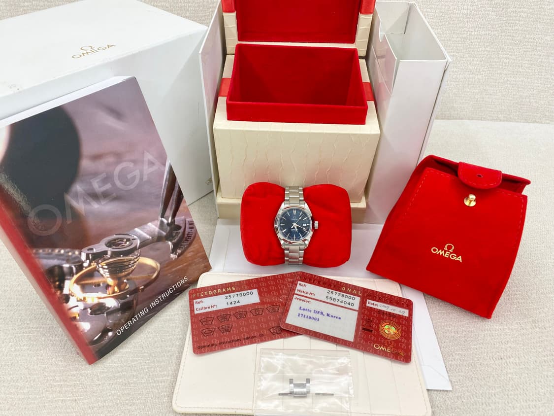 오메가 아쿠아테라 여성용 29mm 청판 쿼츠 2577.80 스틸 상품이미지2