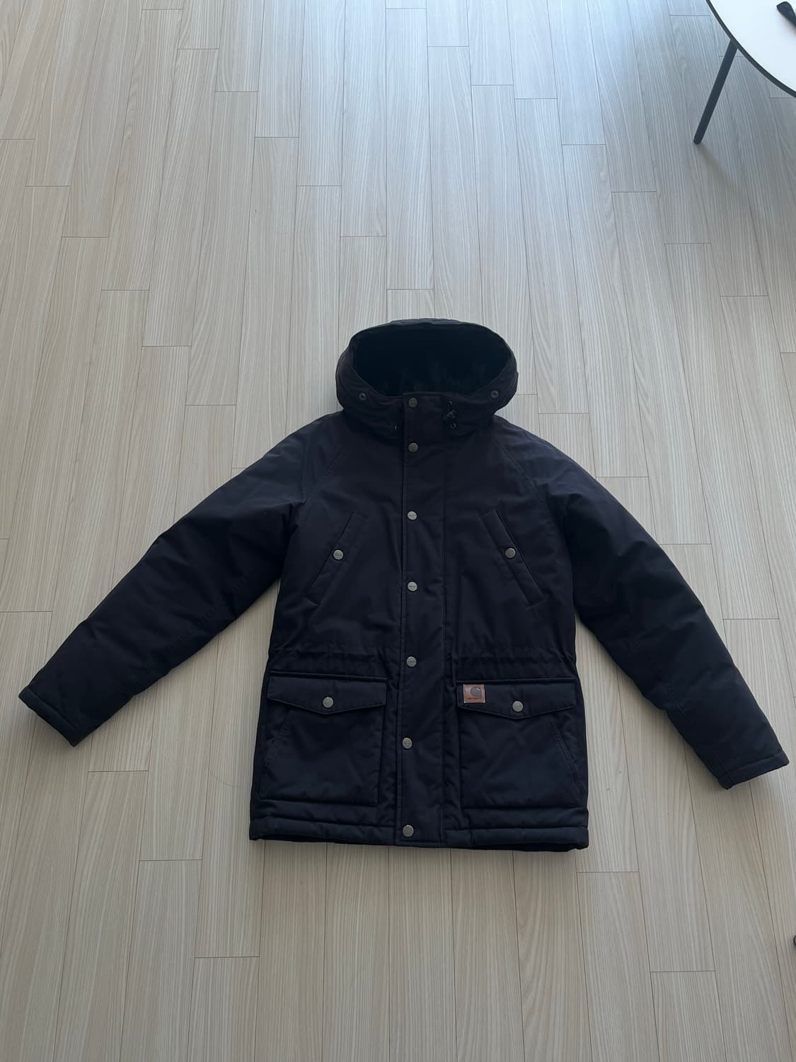 칼하트 블랙 후드 패딩 자켓 상품이미지1