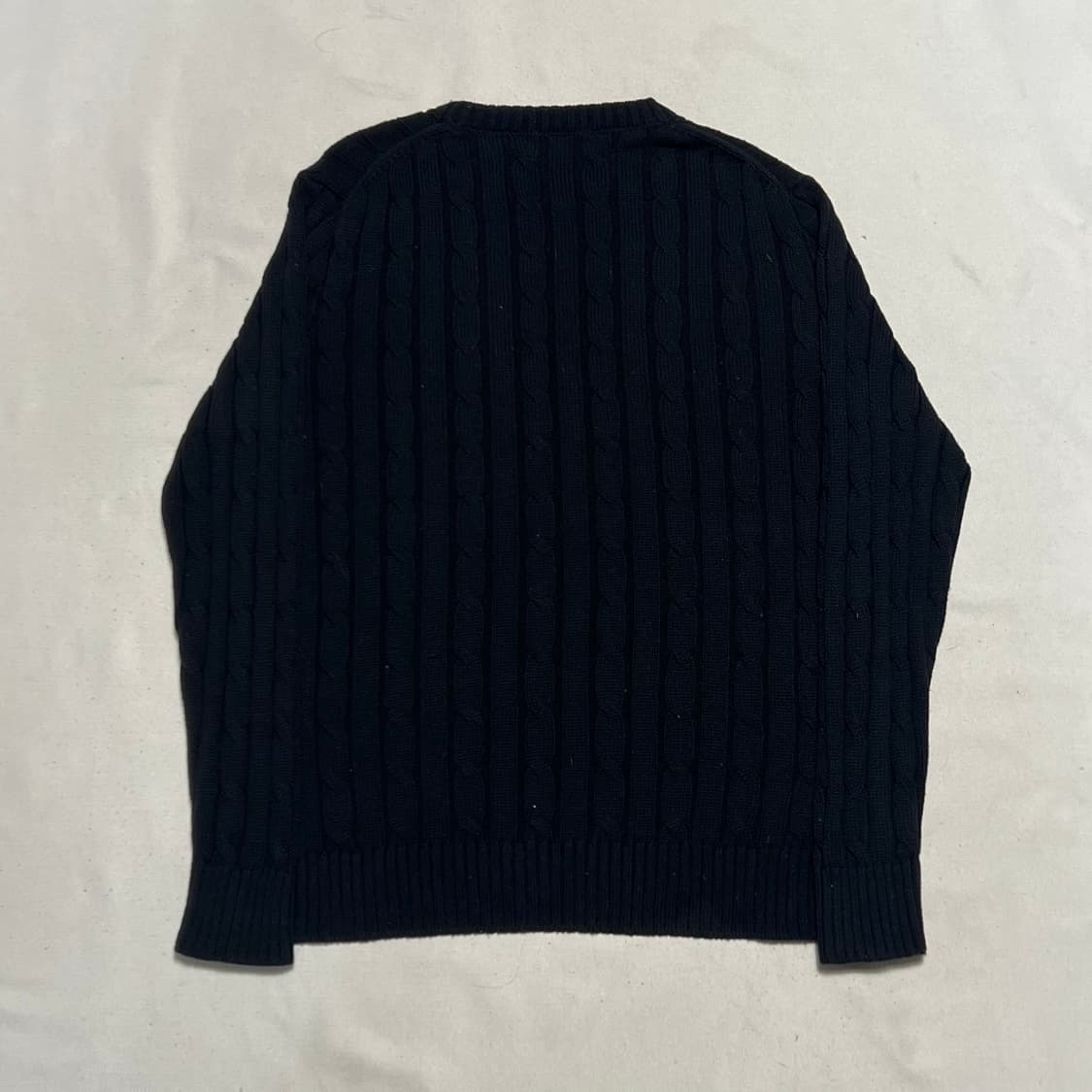 M 폴로랄프로렌 코튼 케이블 블랙 니트 상품이미지3