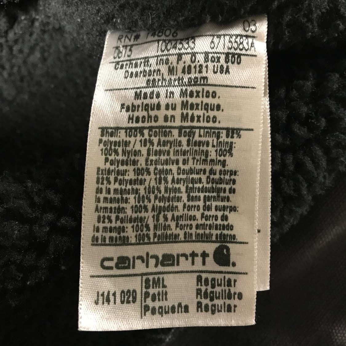 칼하트 기모 후드 워크 자켓 그레이 S 상품이미지6