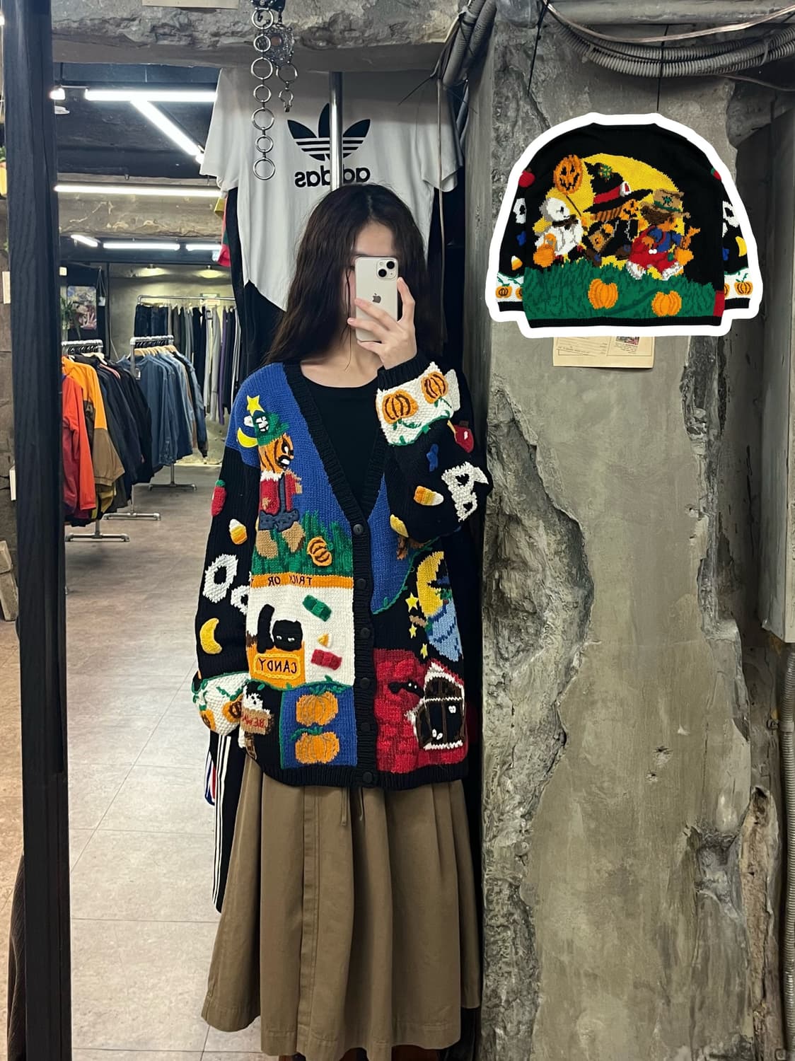 빈티지 자수 가디건 블랙 #csz2153 상품이미지1