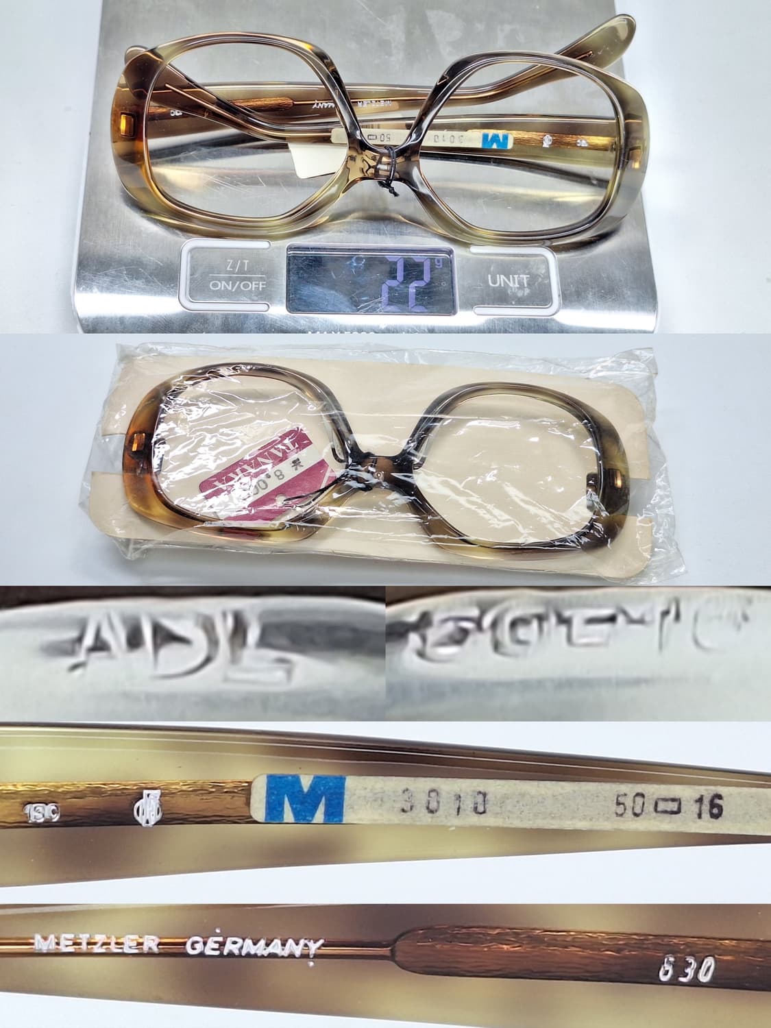 80s 독일제 빈티지 데드스톡/METZLER M3010 안경테 50mm 상품이미지9