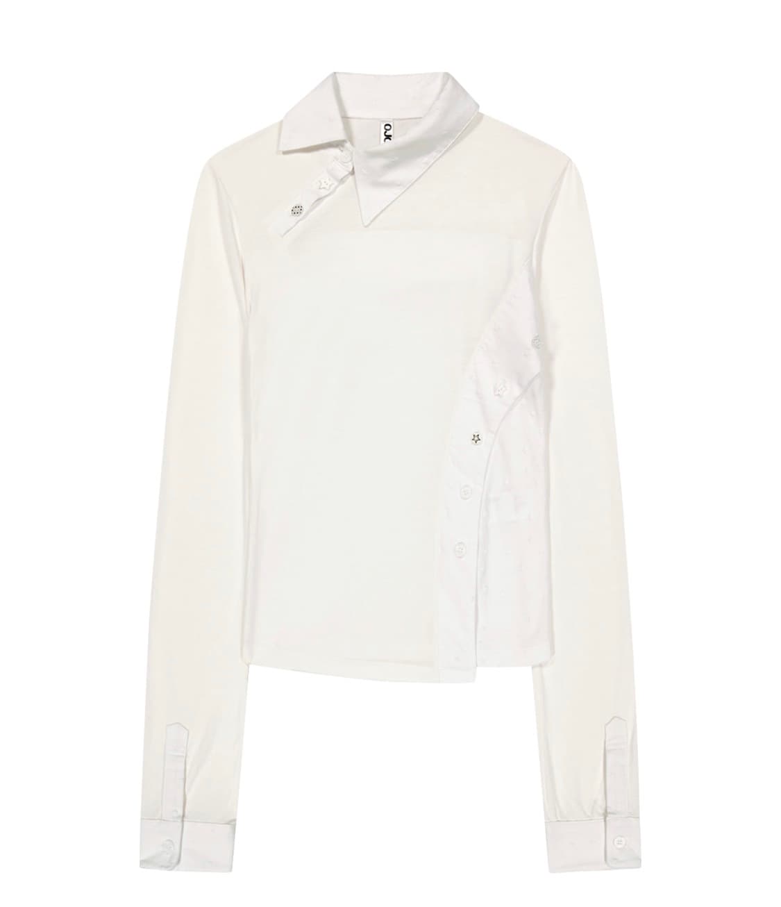 오호스 Starcut Jersey Collar Tee / Off Whit 상품이미지1