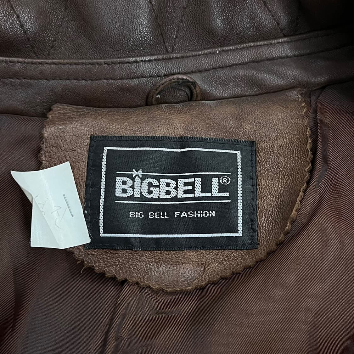 [정품/95] bigbell 빈티지 브라운 가죽 자켓 b14 상품이미지5