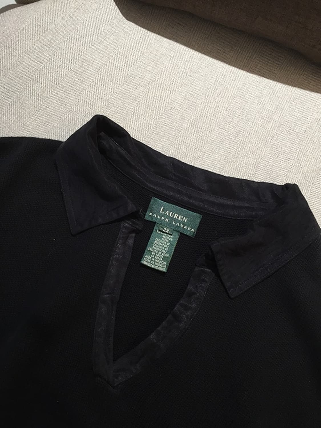 (WOMAN) 폴로랄프로렌 벨벳 카라 스웻 XL 상품이미지3