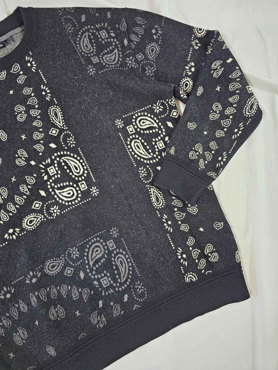 [100] 정가20만) 지오송지오 남성 페이즐리 반다나 니트 상품이미지4