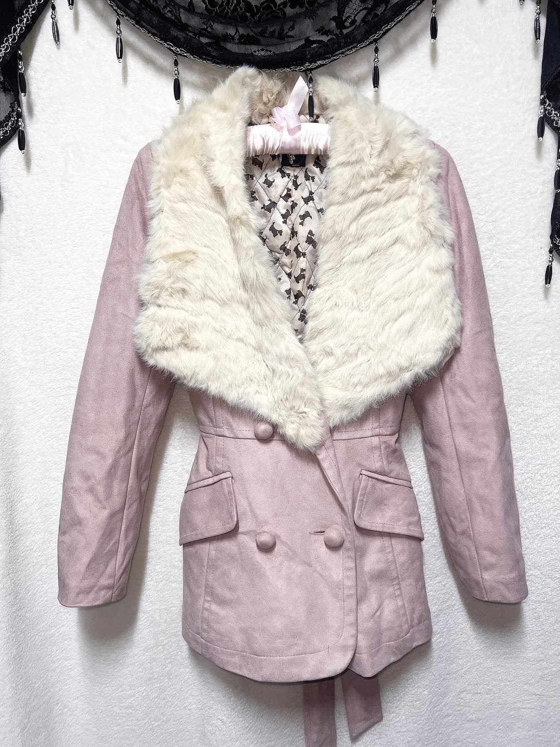 히메갸루 오네 로맨틱 로걀 인디핑크 퍼자켓 코트 윈터페어리 핀터 리즈리사 상품이미지8