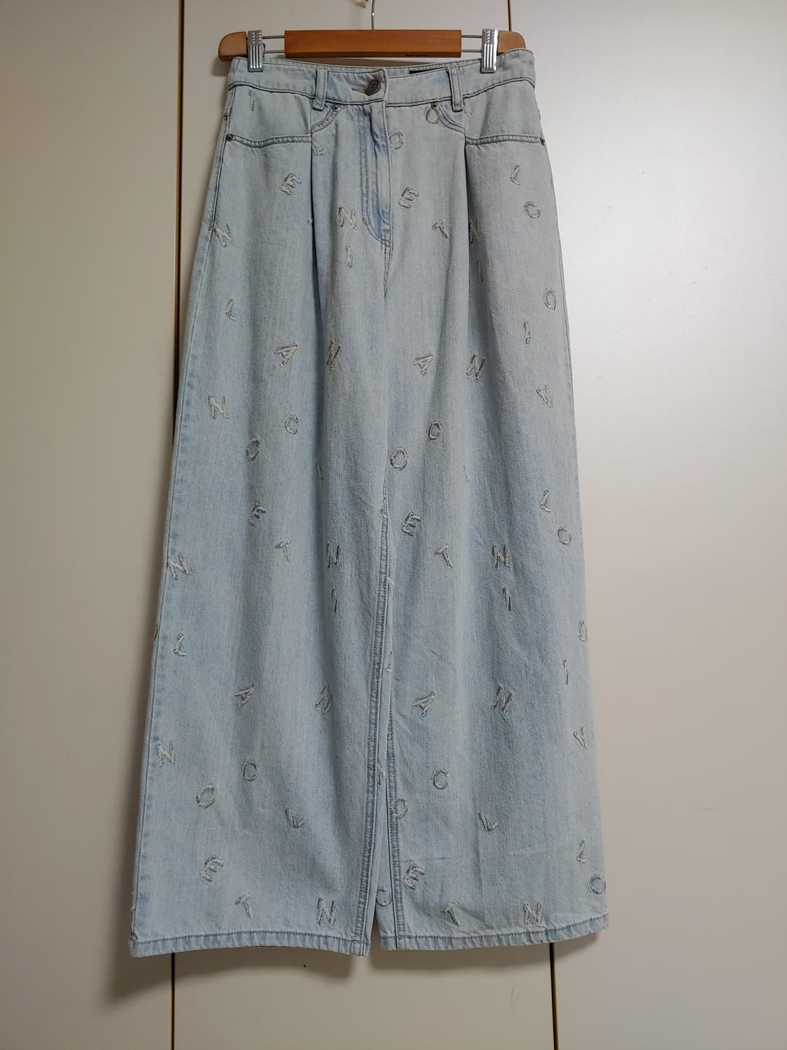 랑방 595000원 자수로고 와이드데님 패츠 상품이미지4