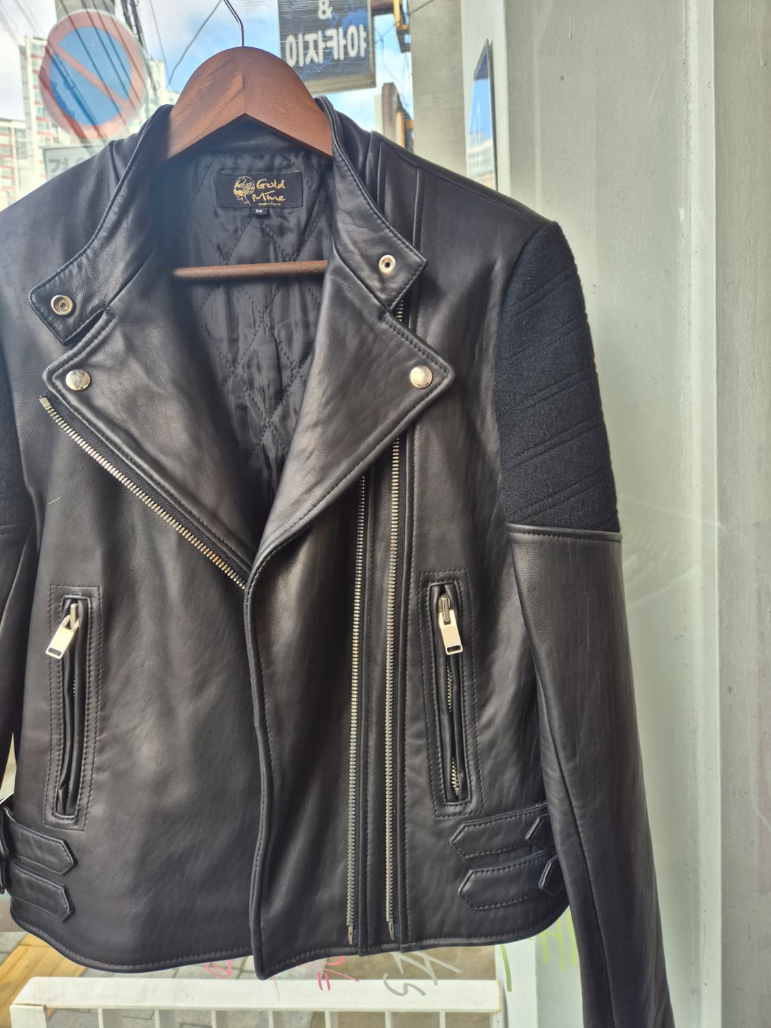 Gold Mine 가죽 라이더 자켓입니다 상품이미지3