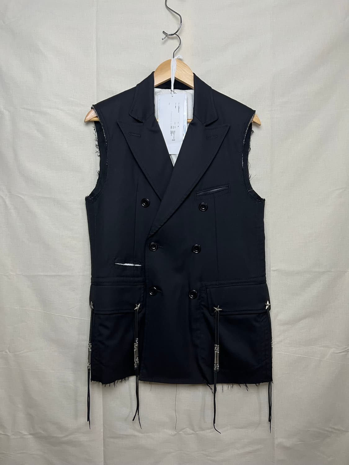 타카히로미야시타 더 솔로이스트 15AW 스타 프린지 더블 블레이져 베스트 상품이미지1