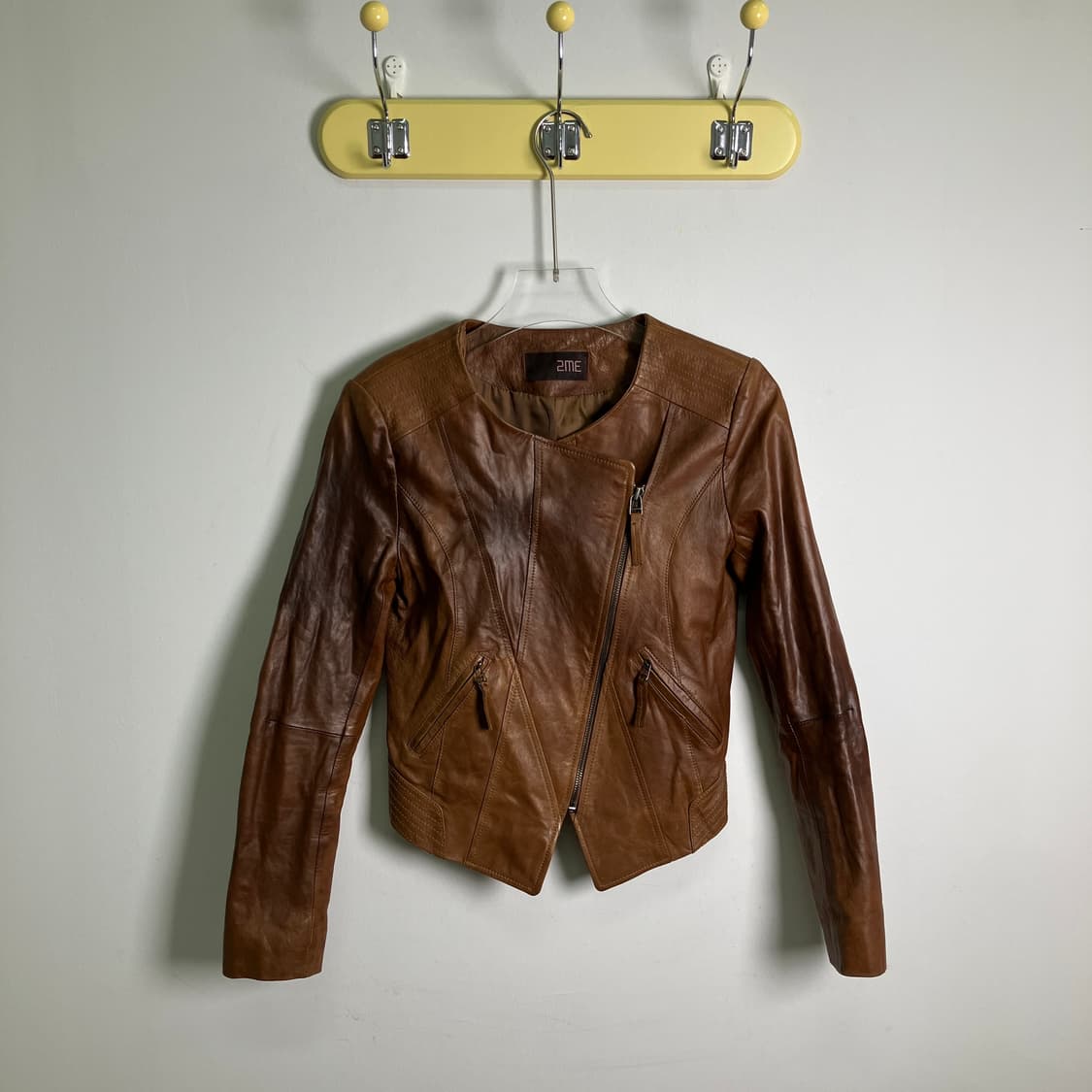 VTG 빈티지 브라운 양가죽 라이더 자켓 상품이미지1