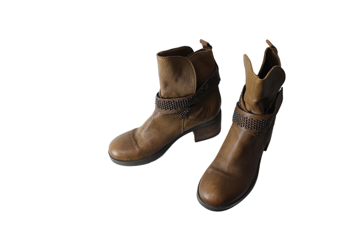 MANAS 마나스디자인 레더 스트랩 레더 부츠 상품이미지4