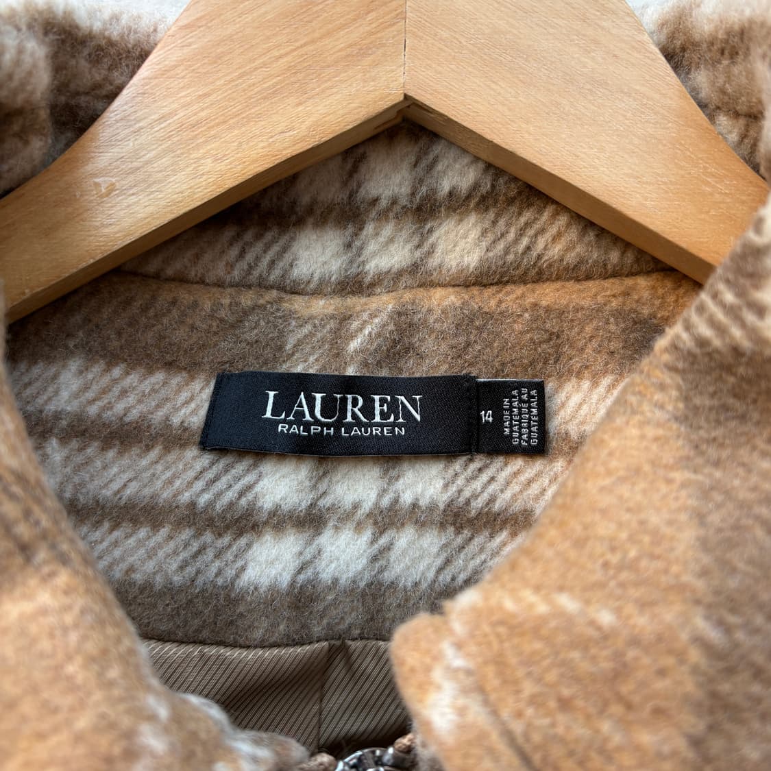 Polo 폴로 울 체크 코트 상품이미지3