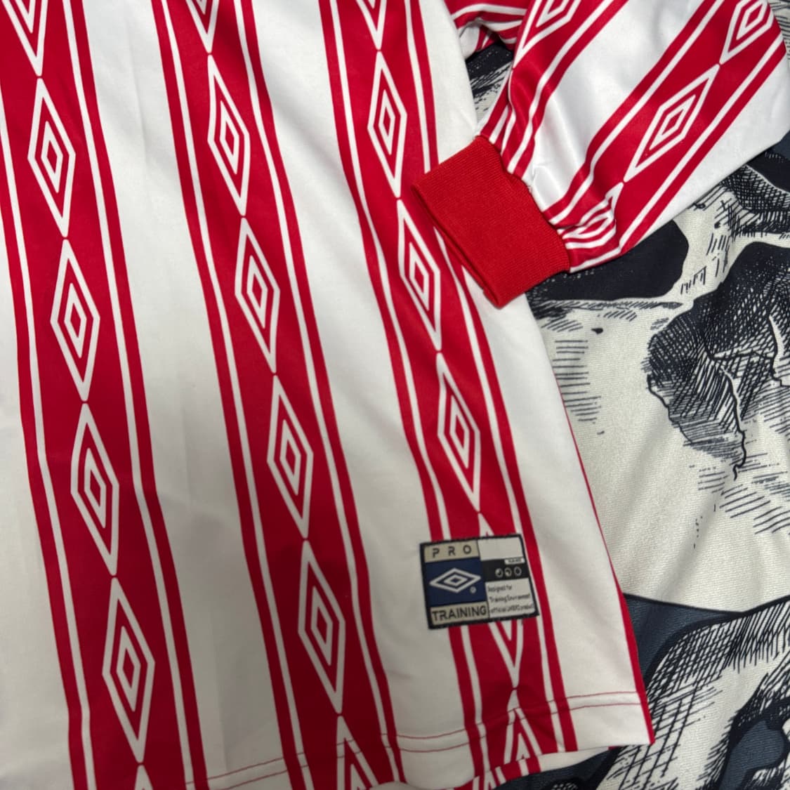 90s 엄브로 올드 트레이닝 긴팔져지 100사이즈 상품이미지2