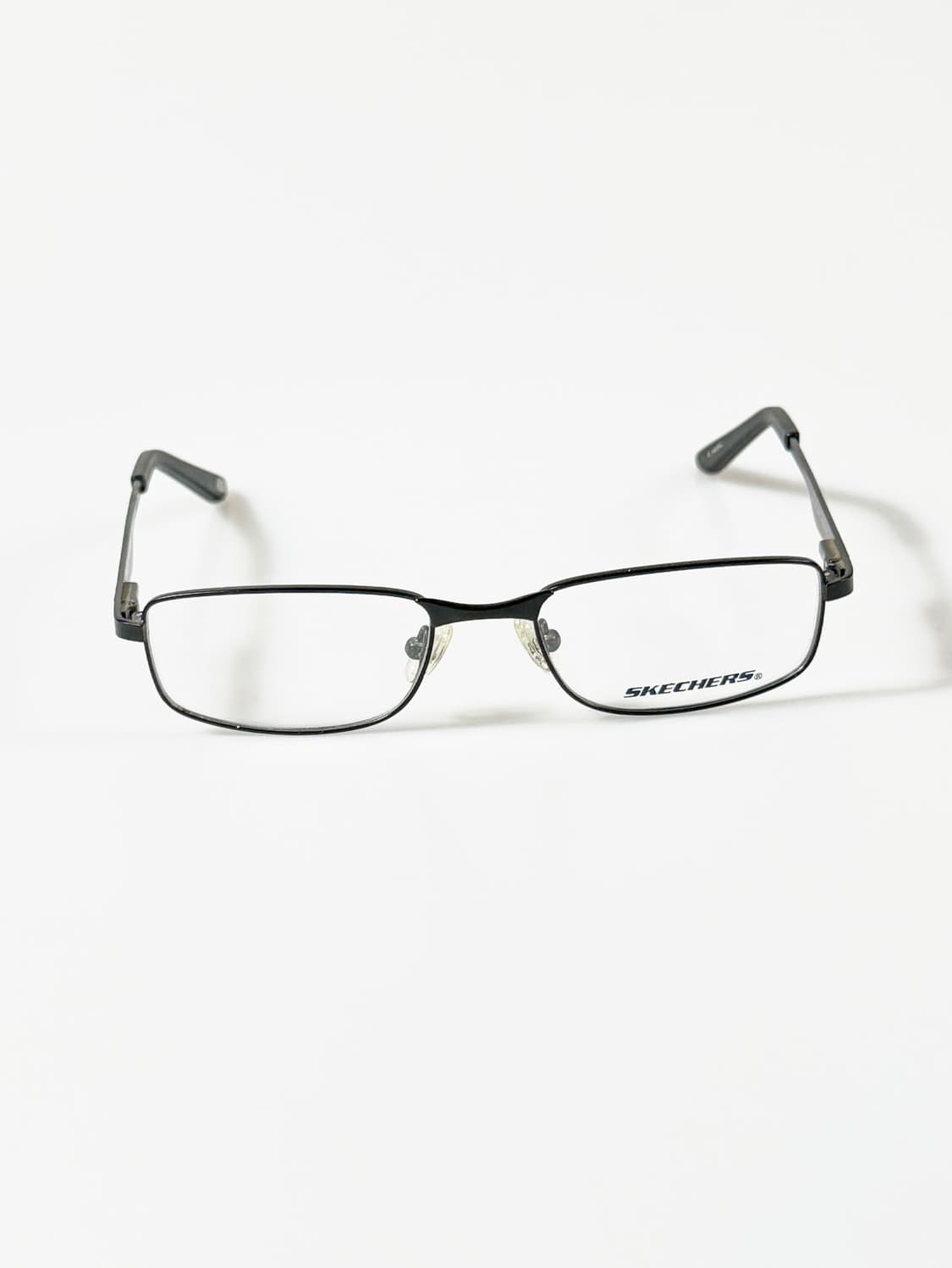 SKECHERS 블랙 슬림 스퀘어 메탈 빈티지 안경 상품이미지1