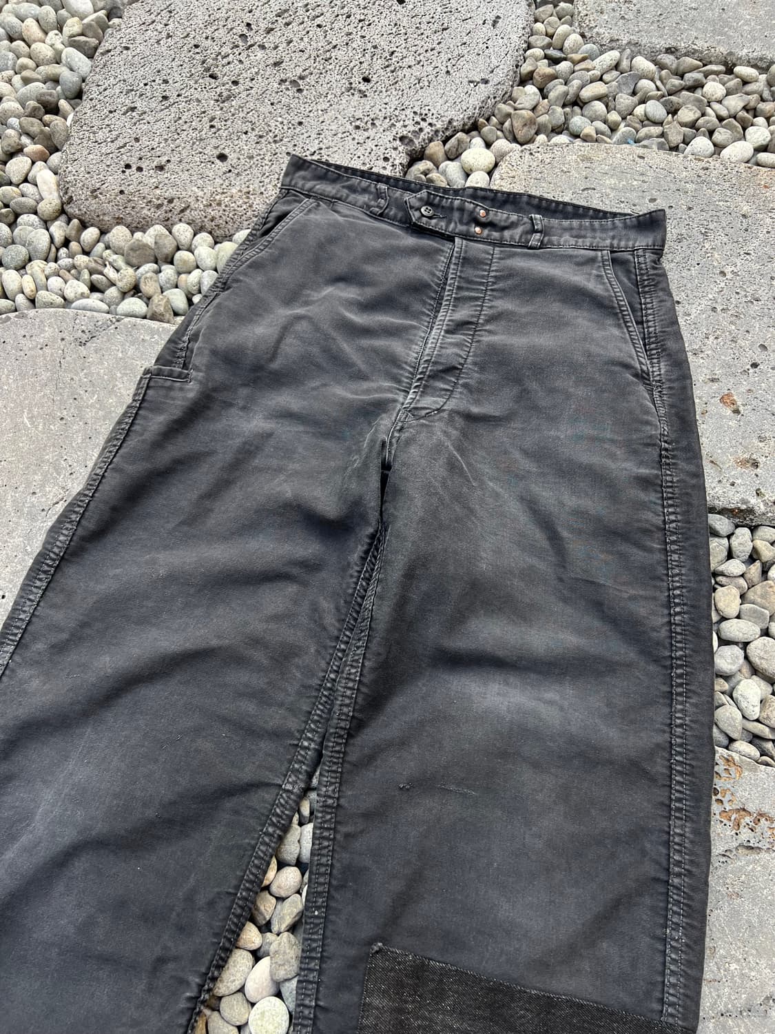 (31인치)OLD EURO BLACK MOLESKIN 블랙몰스킨워크팬츠 상품이미지5
