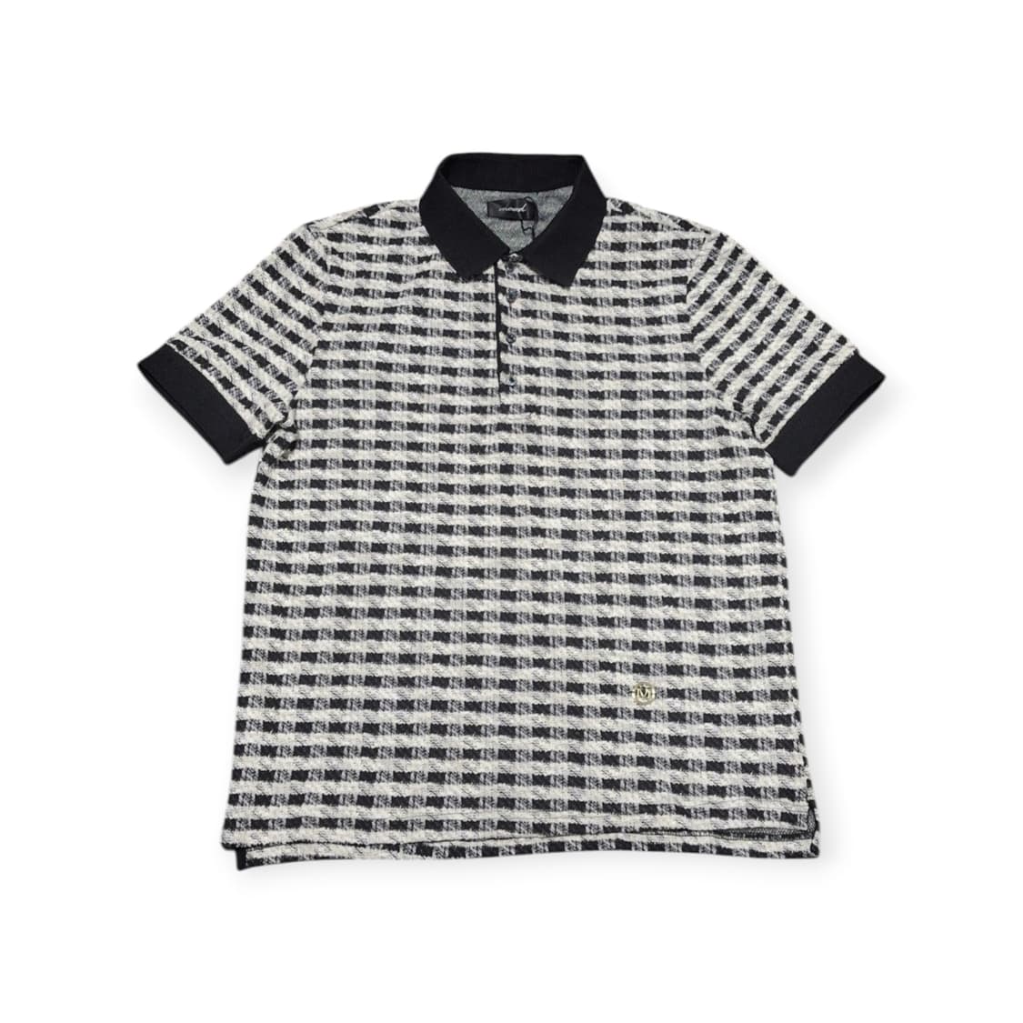 L)트위드 감성 니트 셋업 체크 패턴 카라 니트 상하의 세트 상품이미지3