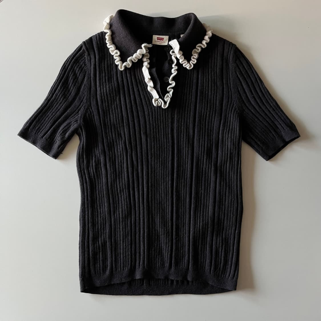 LEVI'S Ruffle Collar knit pk shirt 상품이미지3