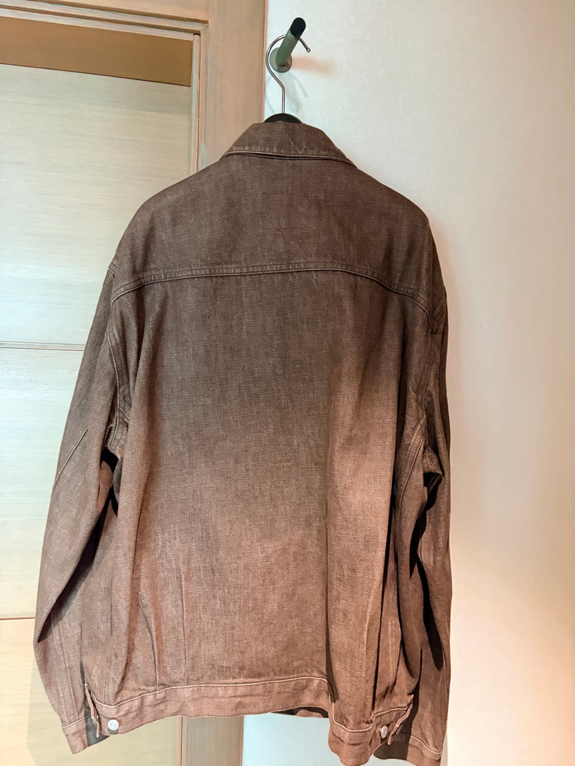 [3] 포터리 오가닉 코튼 데님 트러커 자켓 타입1 브라운 상품이미지4