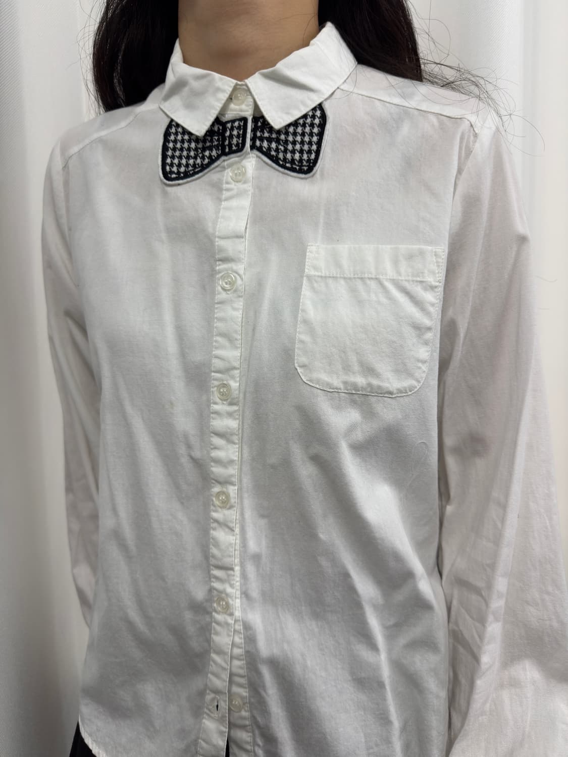 ribbon white shirt 상품이미지3