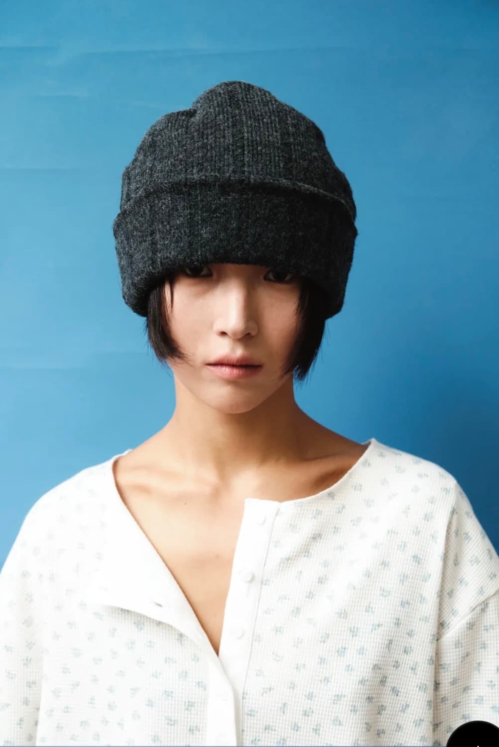 플리즈프로젝트 OVER-RIBBED BEANIE, CHARCOAL 상품이미지2