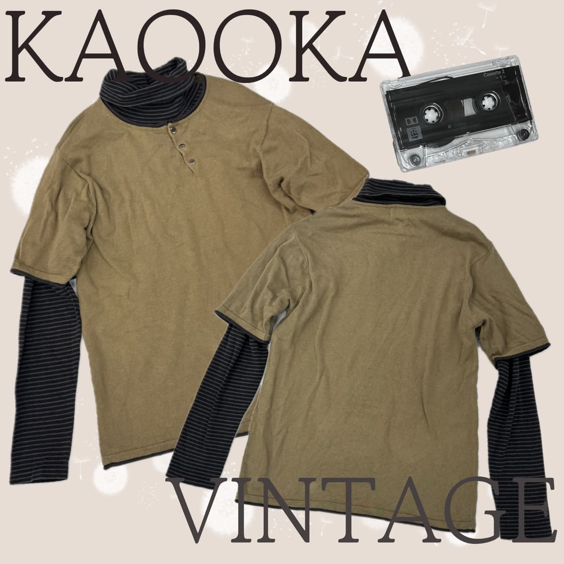 🪶반팔 니트 레이어드 상의코디🪶보헤미안 펑크 락 스트릿 하구미 그런지 상품이미지1