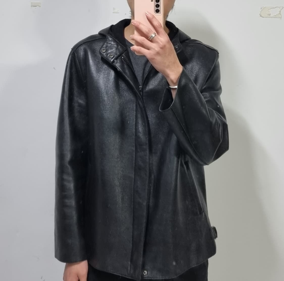 LEE 레더 후드자켓 상품이미지4