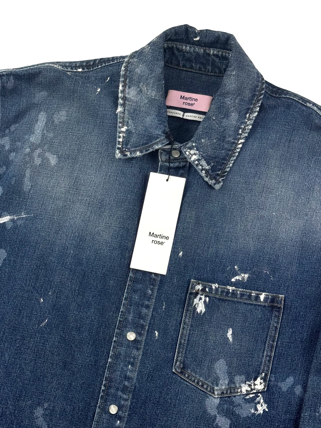 마틴로즈 페인트 이펙트 오버 셔츠 자켓 상품이미지3